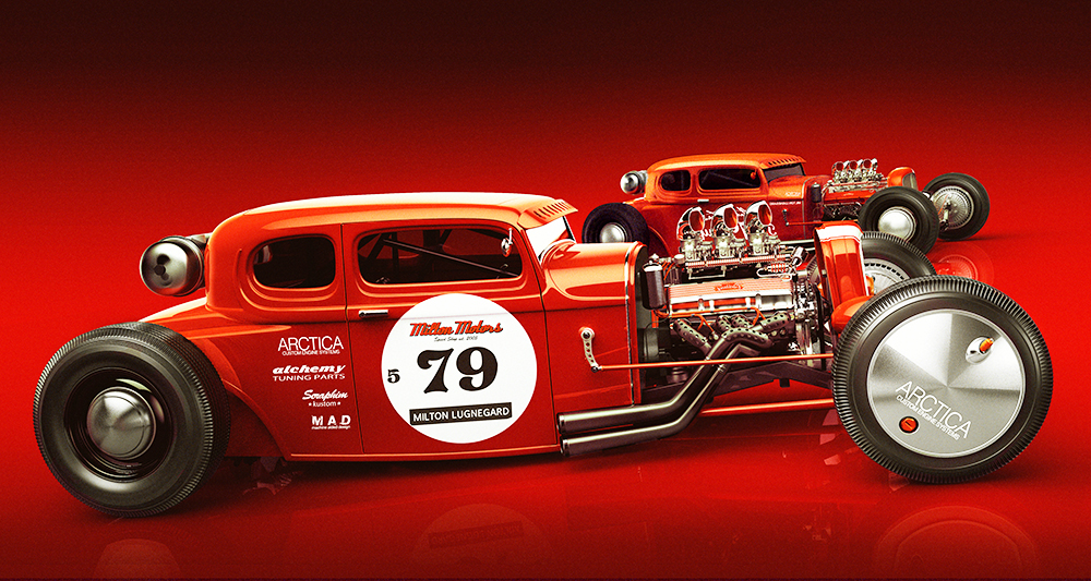 Art of Drive: Digital Hot Rod Art By Mikael Lugnegard